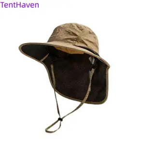 2026 Youth Male Sports Outdoor Hat - Summer UV-Protective Fisherman Style with Neck Flap, Quick-Drying Headwear for Camping, Fishing, Ideal for Outdoor Hats Needs
