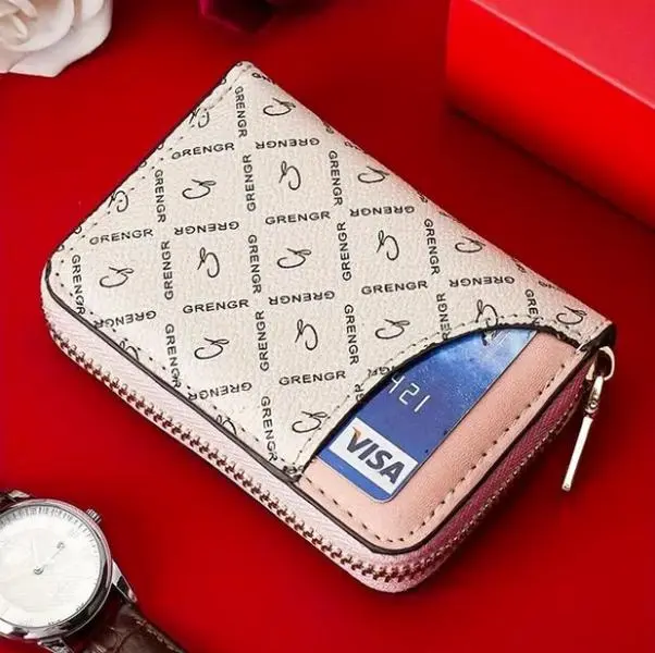 Latest Wallet High-end Card Holder Peach Stylish Wallet Zipper Wallet Design