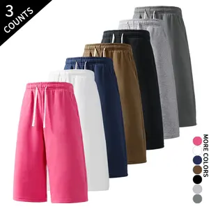 2-Pack Men's Knee Length Sweat Shorts Casual Loose Drawstring Shorts fathersdaygift