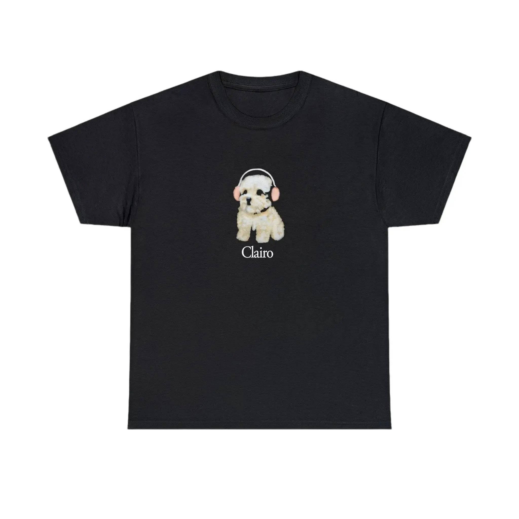 Clairo dog puppy headphones T-shirt tee merch Y2K cute trend classic casual graphic gift