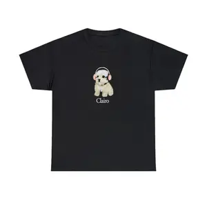 Clairo dog puppy headphones T-shirt tee merch Y2K cute trend classic casual graphic gift