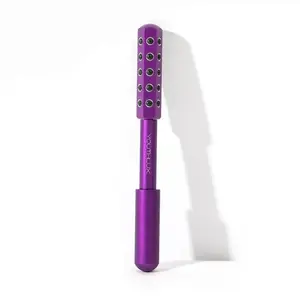 Youthlux Radiance Roller - Purple Germanium Infused Stones Facial Massage Tool for Youthful Skin Care & Anti-Aging Techniques