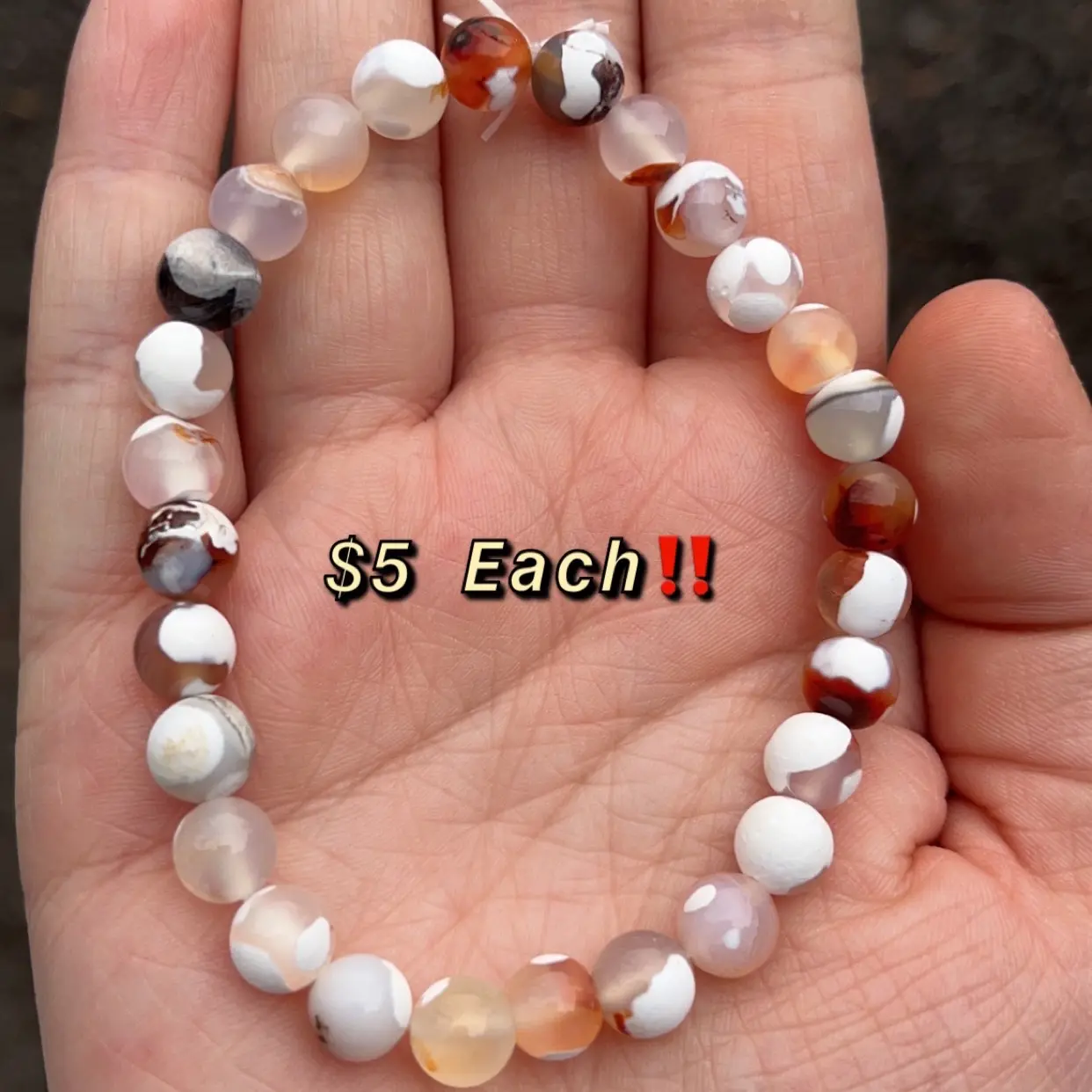 Handmade Orca 8mm Healing Crystal Bracelet