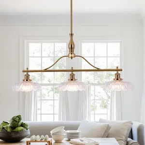 Three Head Iron Style Canteen Lamp Unique Design Versatile Use for Home or Canteen Needs China Made Classic Look Lighting