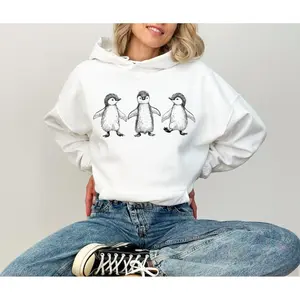 Penguin Sweatshirt, Animal Sweatshirt, Dancing Penguin Sweatshirt, Gift for Her, Gift for Daughter Hoodie