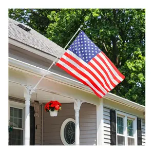 Pure Garden 6ft Flag Pole Kit Stainless-Steel Flagpole