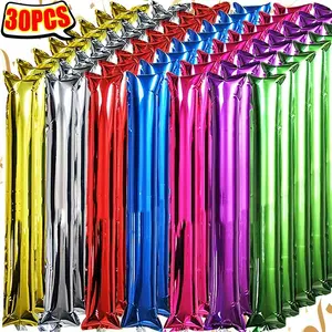 60cm Inflatable Clapper Cheerstick Self-Sealing Aluminum Film Inflatable Balloon Sticks Noise Maker Party Christmas Photo Props Fans