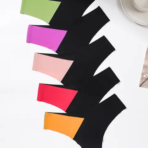 5-piece set of low-rise women's underwear, letter LOVE heart thong, color-blocked V-shaped sexy women's panties, Knicker set, suitable for all seasons and daily wear.