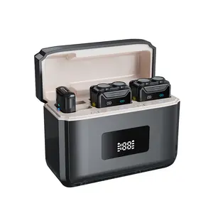 Wireless Lavalier Mic Studio-Quality Noise Reduction 20-Hour Battery 20m Range Dual Interface Ultra-Light 12g Design for Vlog Live Interview Plug & Play 2.4G Stable Transmission