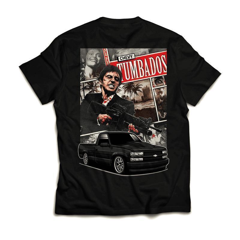 Chevy Tumbados Scarface T-Shirt, Unisex Cotton Graphic Tee, Classic Streetwear Top, Comfortable All-Day Wear, Trendy Shirt, Fashion Cotton