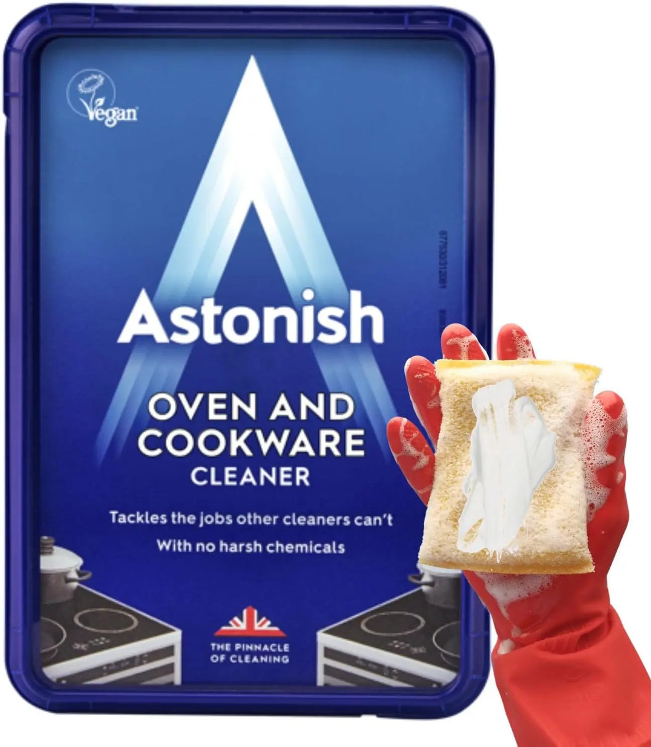 Astonish Oven & Cookware Cleaning Paste For Glass, Appliances, Ceramics, Stovetop & Pyrex - All Purpose Kitchen Cleaner - Heavy Duty Stainless Steel Degreaser Removes Baked On Grease & Grime 150g Tub