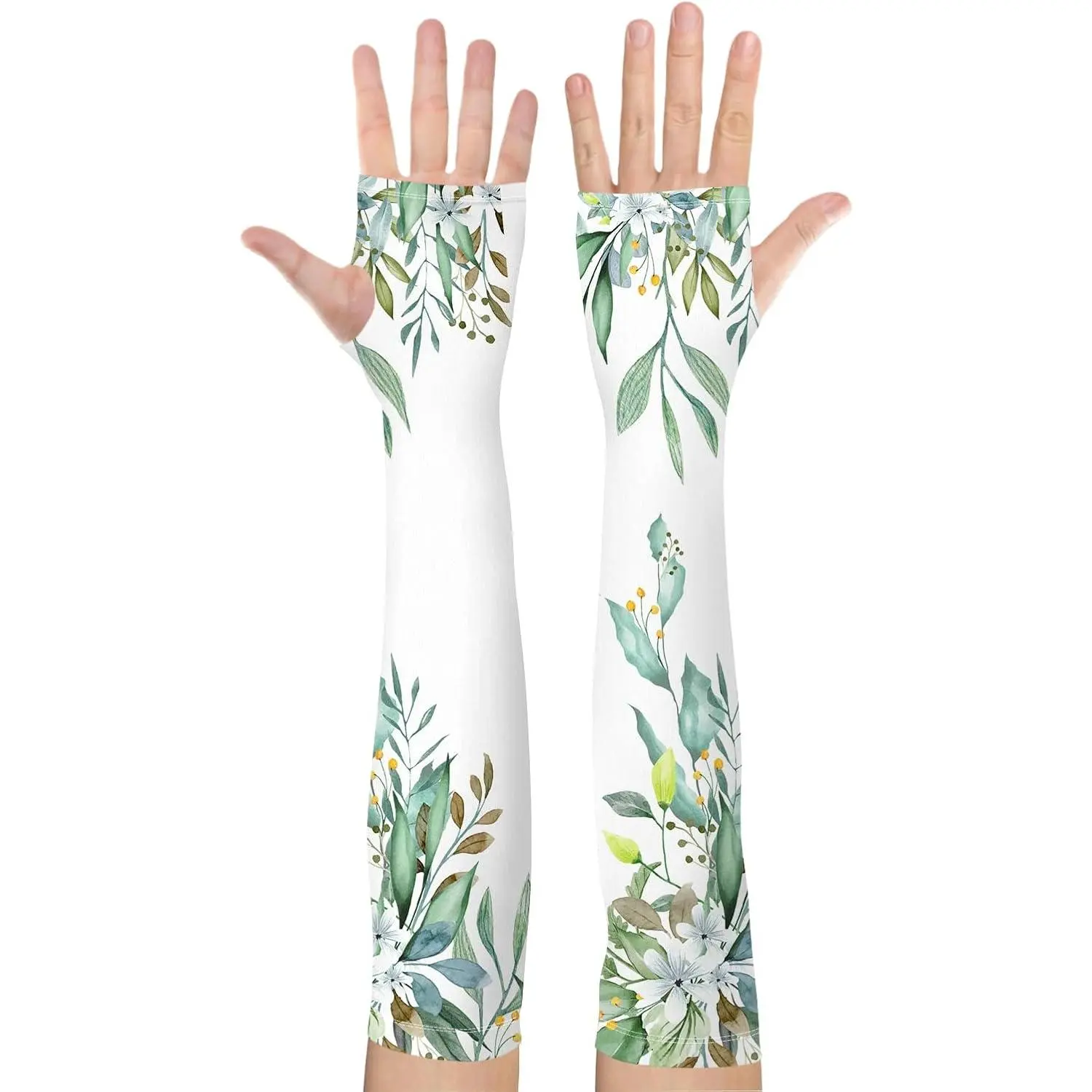 Gardening Sleeves for Women, UV Sun Protection Arm Sleeves with Thumb Holes, Anti-Scratch Garden Sleeves for Outdoor Gardening, Yard Work & Planting