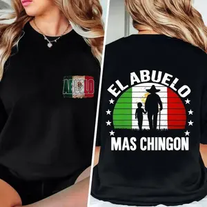El Abuelo Mas Chingon Shirt, Mexico Abuelo Shirt Father’s Day Shirt, Cotton Graphic Tee, Father’s Day Gift for Dad, Tshirt for men