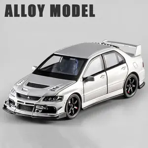 1:32 Mitsubishi Lancer Evolution EVO IX 9 Alloy Sports Car Model Diecasts Metal Racing Vehicles Car Model Sound Light Kids Gifts