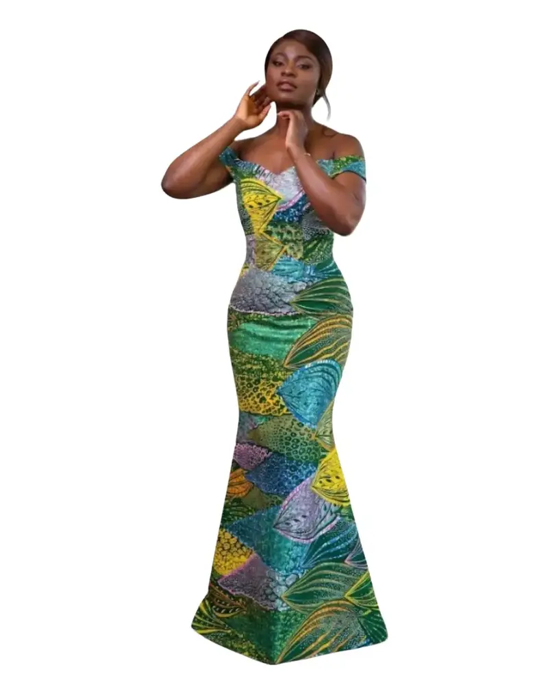 african evening gowns dress Roxanne Velvet Corset Maxi Dress - Cacao Brown main image 1