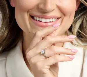 Steel by Diamonique 2ct Princess Solitare Ring