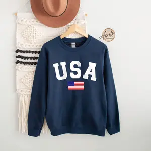 KelloggAngels USA Flag Sweatshirt, USA Sweatshirt, Patriotic shirt, American Flag shirt, America , Retro Sweatshirt