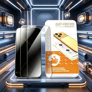2PC Privacy Screen Protector for iPhone 13-17, 28° Privacy Protection, HD Clarity, Scratch-Resistant, Smooth Touch, Circular Polarization Eye Care, Anti-Fingerprint, Smart Bubble-Release, Easy Installation, Smartphone Accessories