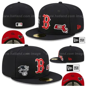 New Era MLB Boston Red Sox Baseball Cap Flat Snapback Baseball Hat Streetwear Hip Hop Unisex Premium