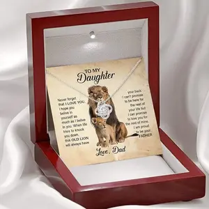 Father To Daughter Necklace - Daughter Gift,  Jewelry Gifts From Daddy on Graduation, Jewelry with Heartfelt Message, Birthday, Graduation Gifts from Dad, Daughters Jewelry Gift Box