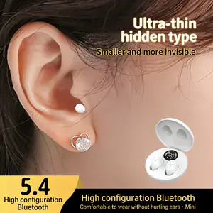 Mini Earbuds - Smallest Bluetooth Earphones,Born for Sleep， IP4 Splash Proof, Invisible Earbuds, Touch Controls, 4-5HR Battery Life, Design for Travel, Earbuds For Sleeping，Even smaller & lighter，Touch operation，compatible   for iPhone & Android ANC