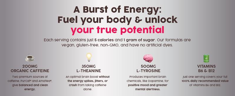 Salud x Jarritos 2-in-1 Energy Drink Powder + Focus, Fruit Punch, Organic Caffeine, B6 + B12, Theanine, Clean Energy Drink Packets, Agua Fresca Mix, Non-GMO, Gluten Free, 1g of Sugar, (15 Servings)