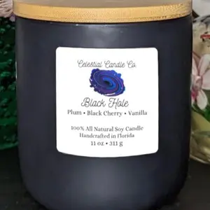 Black Hole Candle | Hand Poured | Miami Made | Christmas Gift | 100% Natural Soy | Home Decor