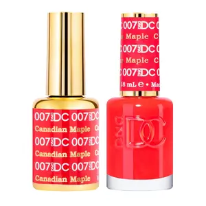 DND DC Gel Polish Set Orange Collection UV LED Gel Polish & Air Dry Nail Lacquer 0.5 Fl Oz Each Chip Free Duo Pack