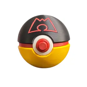 Team Magma Poke Ball - Inspired 3D Printed Poke Ball Collectible