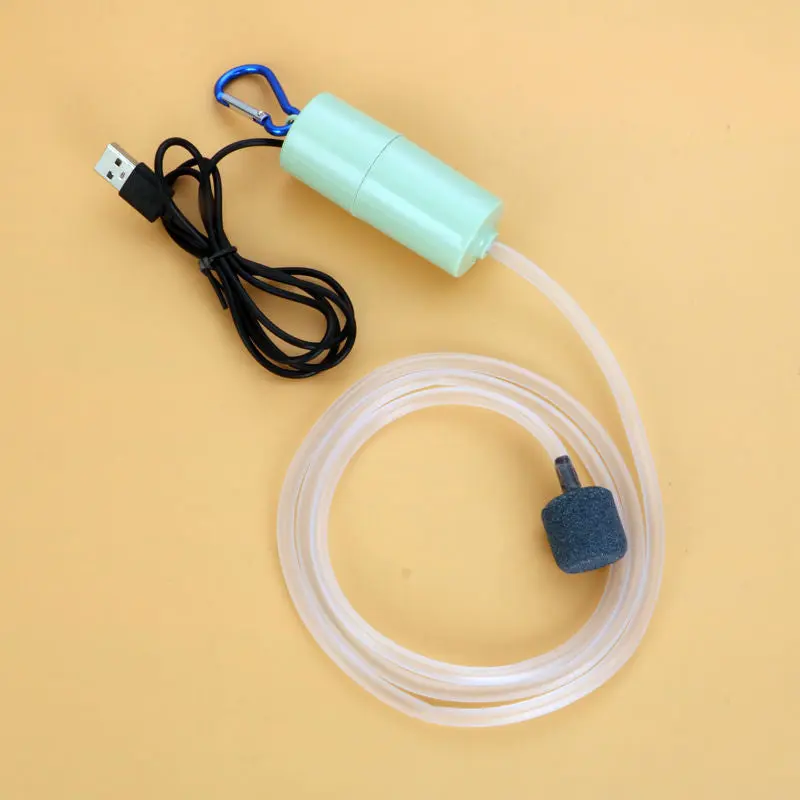 Portable USB Aquarium Air Pump - Quiet Mini Fish Tank Aerator