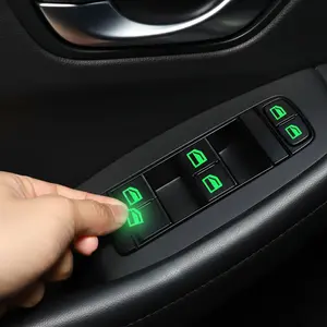 Glow-in-the-Dark Car Window Switch Stickers - 2 Pack Nighttime Interior Decor