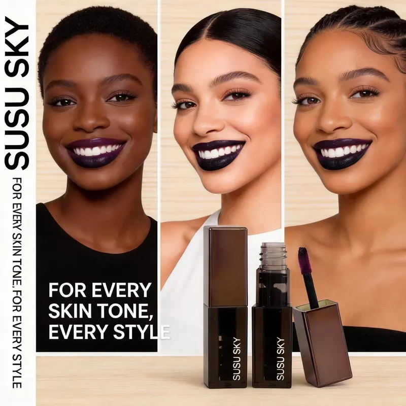 Frosty Winter Limited Edition 7-Piece Gothic Liquid Lipstick & Lip Gloss Set - All-Day Transfer-Proof, Long-Wearing Velvet Matte Finish in Sleek Tubes for Dramatic Party, Stage & Festive Looks !