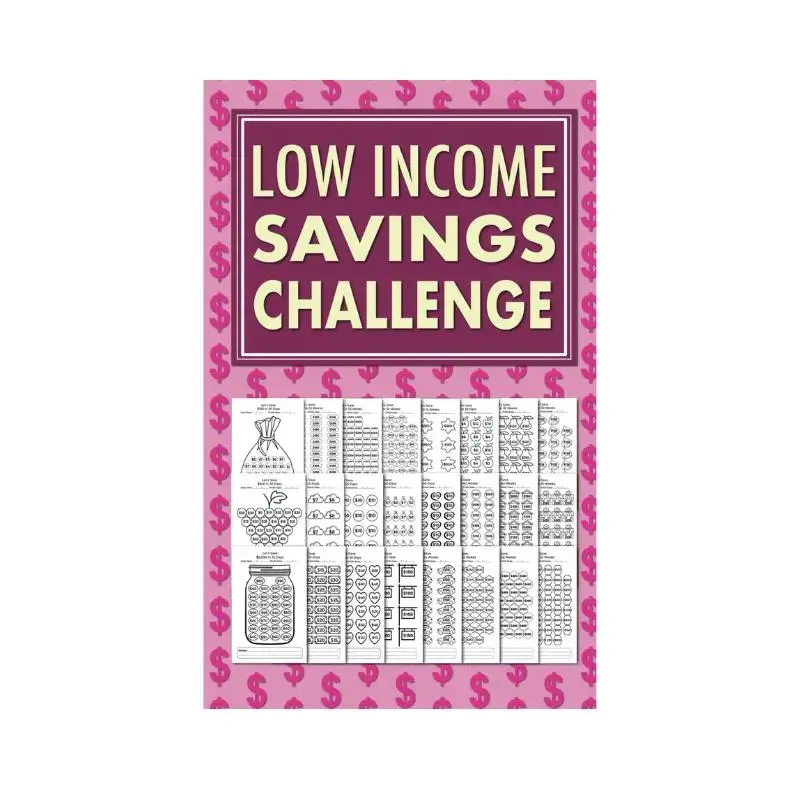 Low Income Savings Challenge Book: Women's Simple Money Tracker, Easy Money-Saving Tool, Savings Challenge Planner (Paperback)
