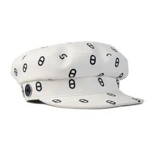 Pre-owned HERMÈS Cotton Bag Accessories Hermes White Black Chain D'Ancre Hat H26012957