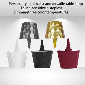 Fine Line Styling Plug-in Touch Cordless Wine Bottle Lamp, 3 Colors and Stepless Dimming, RGB and 2 Color Changing Modes, USB Rechargeable Table Lamp, Suitable for Bars, Restaurants, Bedrooms and Camping.