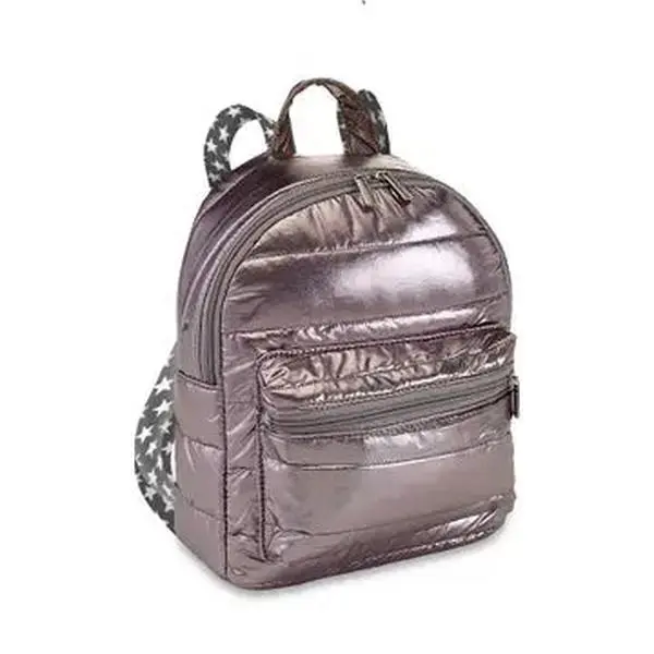 Puffer Knapsack Mini - Gunmetal/Stardust