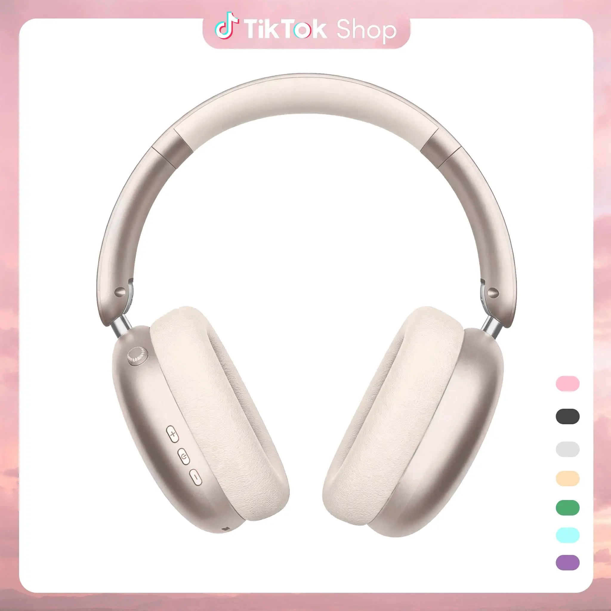 Lightweight ANC Wireless Noise Canceling Headphones, Metal music lovers, the bass mode does not break, the voice is crisp and bright, the Hi-Fi sound quality is special for recording, and it is used for commuting, and the stable Bluetooth 6.0 is over 15m.