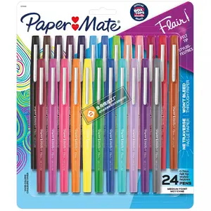 Paper Mate Flair 24pk Felt Pens 0.7mm Medium Tip Multicolored - Original Design with No Additional Features or Packaging