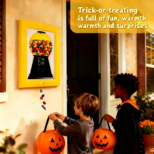 Fun square candy dispenser photo frame, featuring candy/nuts/pet snacks and candy dispensers, wall-mounted, made of durable plastic. It can display photos and is convenient for taking candies and snacks