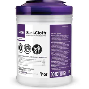 Disposable Surface Disinfectant Super Sani-Cloth Wipes, 160 Count