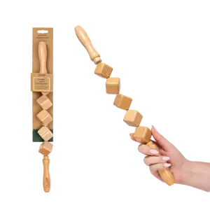 TADA Natural Beauty Wooden Cube Massage Roller – Cellulite & Deep Tissue Massage Tool