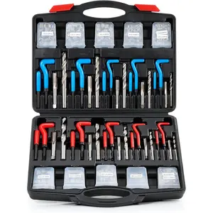 Repair Kit, SAE and Metric Kit with HSS Inserts Taps Break Off, Rethreading in 1/4" 5/16" 3/8" 7/16" 1/2" & M5 M6 M8 M10 M12 Sizes