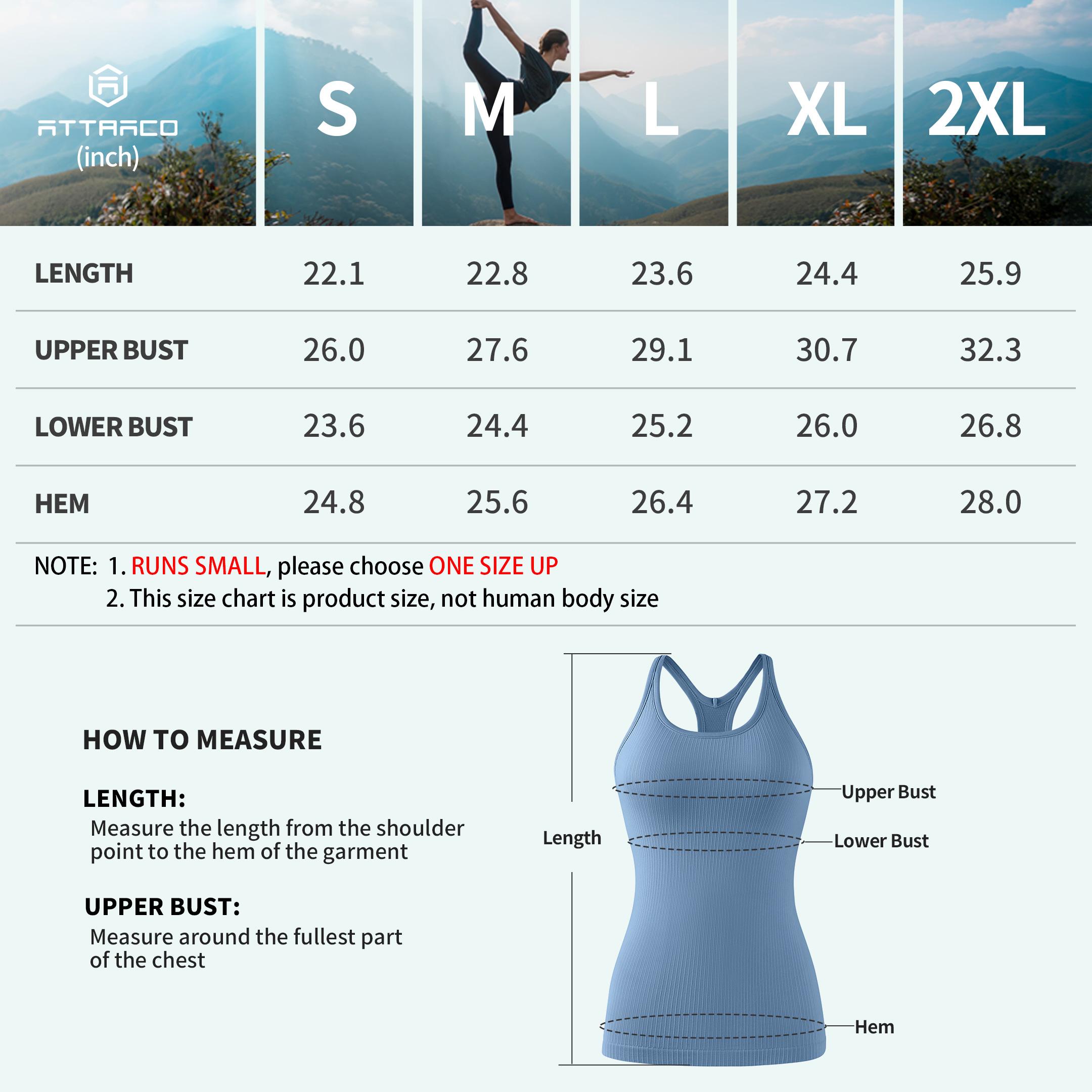 ATTRACO Ribbed Workout Tank Tops for Women with Built in Bra Tight Racerback Scoop Neck Athletic Top summerwins