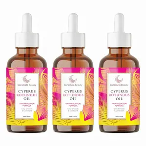 3 Pack Caramela Beauty Cyperus Rotundus Oil for Natural Permanent Hair Reduction RX , Mild and Non-irritating Body Care Wax, Moisturizing & Soothing for Skin Care Depilatory, Unisex Hair Removal Cream oil, Daily Use Cosmetic Gentle Removal