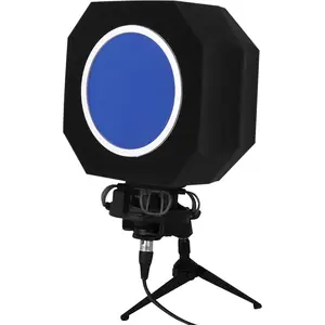 Professional Microphone Isolation Shield with Pop Filter, Reflection Filter for Recording Studios, Sound-absorbing Foam for Noise Reduction for Recording, Singing, Podcasts and Live Stream