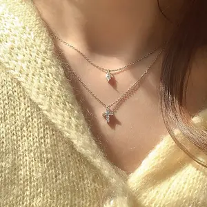 Layered Cross Necklace - Stylish and Versatile Fashion Accessory