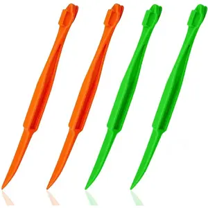 Orange Citrus Peelers Citrus Lemon Citrus Peel  Plastic Easy Slicer  Peeler Remover Opener Kitchen Accessories  Cooking Tool Kitchen Gadget (4 Pack)