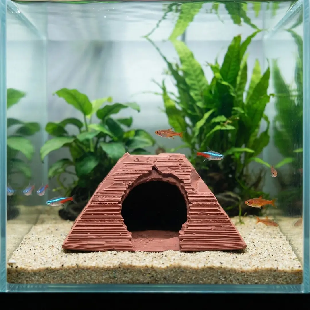 Universal 3D Printed Lifelike Pyramid Cave for Reptiles & Fish, Safe Hiding  Spot, Natural Aquarium Decor, Soil Texture, Landscape & Habitat Safety -  TikTok Shop