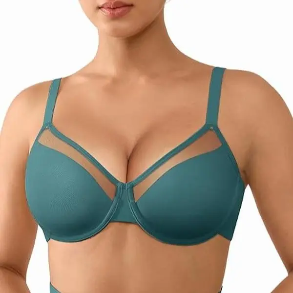 FeelinGirl Minimizer Bras for Women Comfort Underwire Plus Size 38DD Everyday Bras Mesh for Heavy Breast