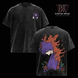 Gabimaru Hell’s Paradise T-Shirt – Vintage Washed Dark Ninja Anime Graphic Tee, Oversized Streetwear Unisex Top, Gift for Hell’s Paradise Fans